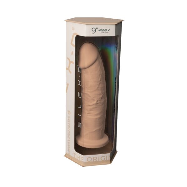 SilexD 9 inch Realistic Girthy Silicone Dual Density Dildo with Suction Cup - Image 7