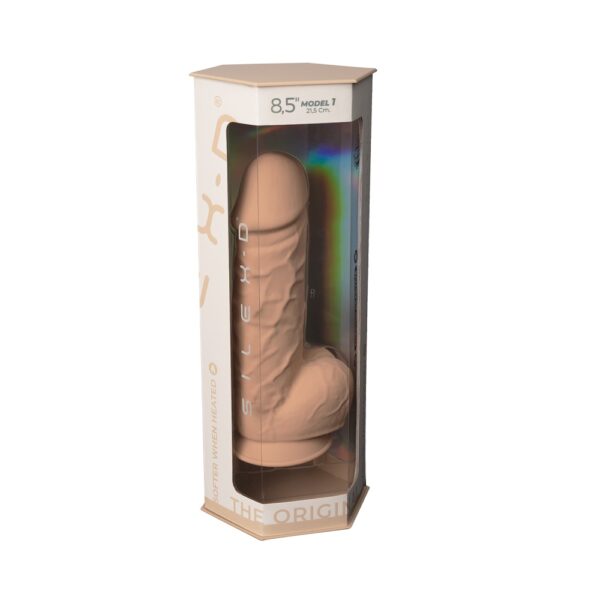 SilexD 8.5 inch Realistic Silicone Dual Density Girthy Dildo with Suction Cup with Balls - Image 8