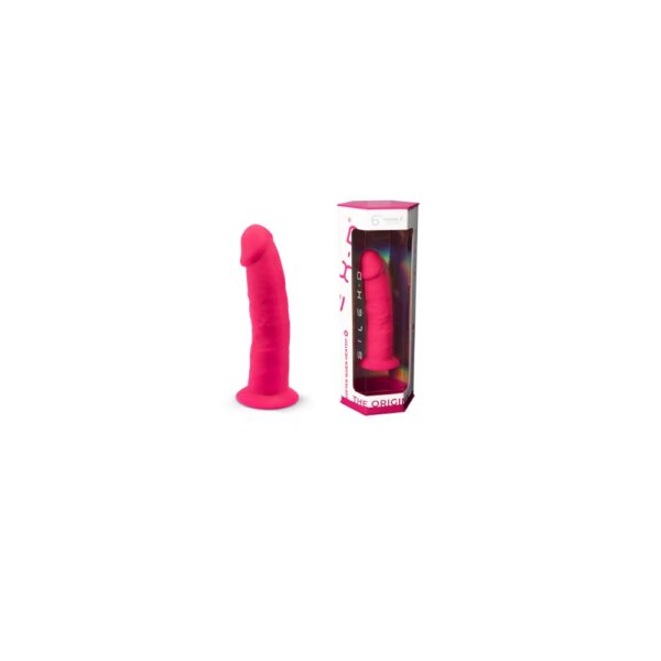 SilexD 7.5 inch Realistic Silicone Dual Density Dildo with Suction Cup Pink - Image 8