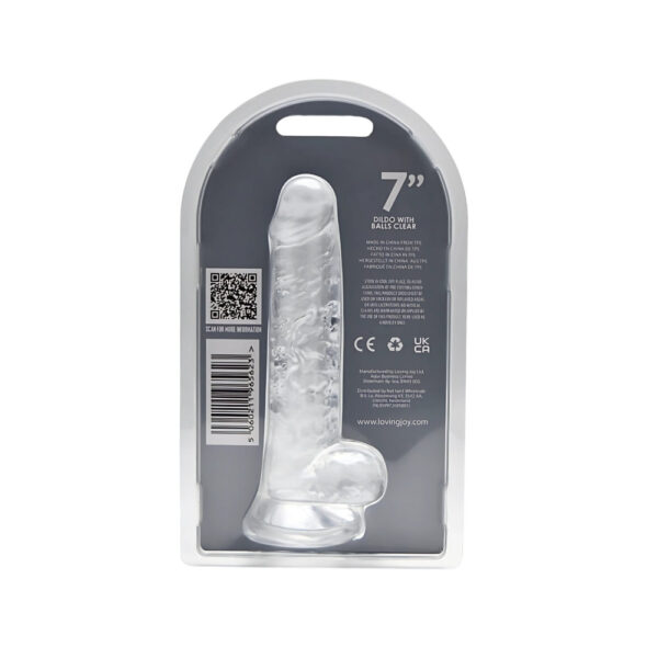 Loving Joy 7 Inch Dildo with Balls Clear - Image 10