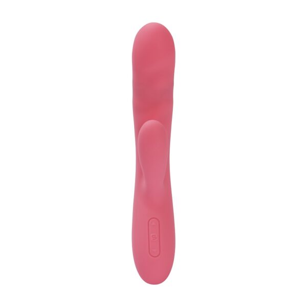 Svakom Avery Thrusting Vibrator with Clitoral Stimulator Pink - Image 4