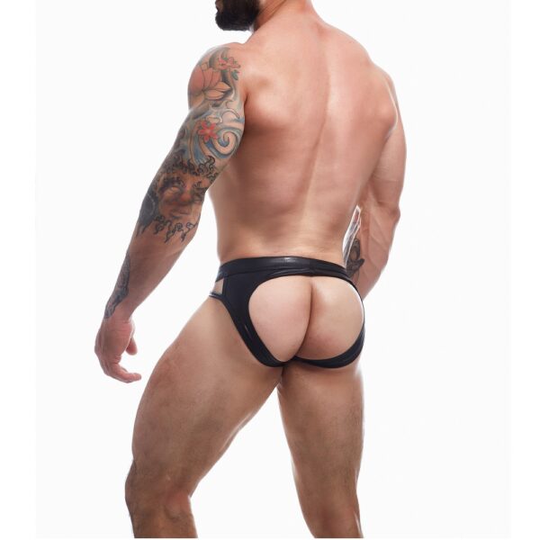 C4M Dungeon Black Leatherette Jockstrap - Image 3